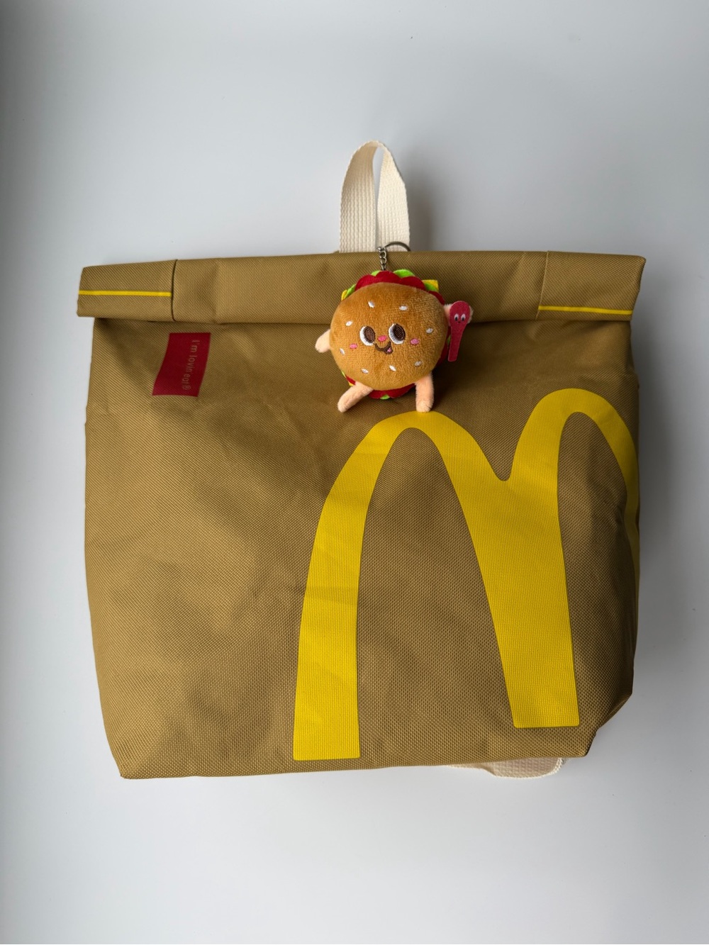 McDonald’s Yellow Arch Tote Bag with Burger Keychain